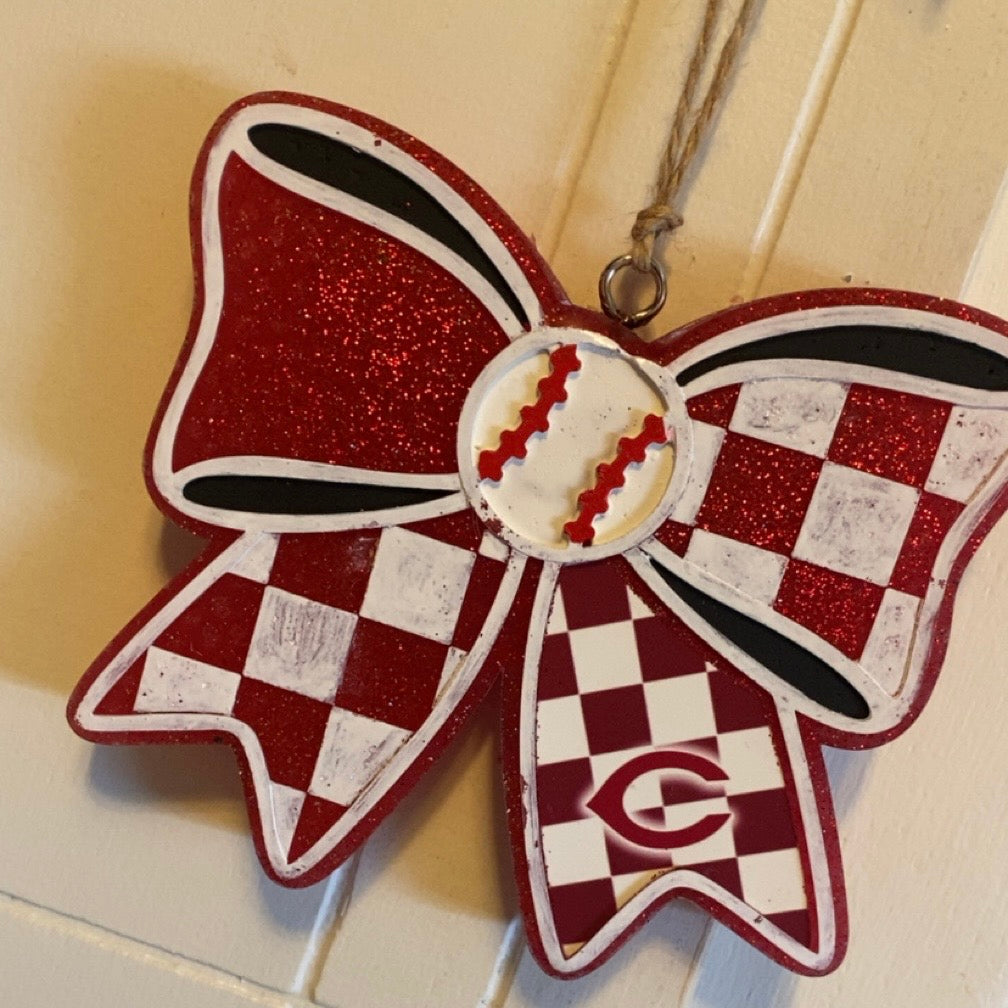 Red/Black Carthage Baseball Freshie