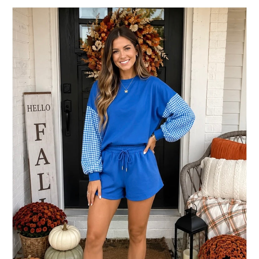 Blue shortie set