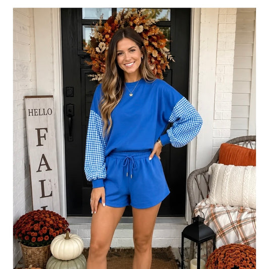 Blue shortie set
