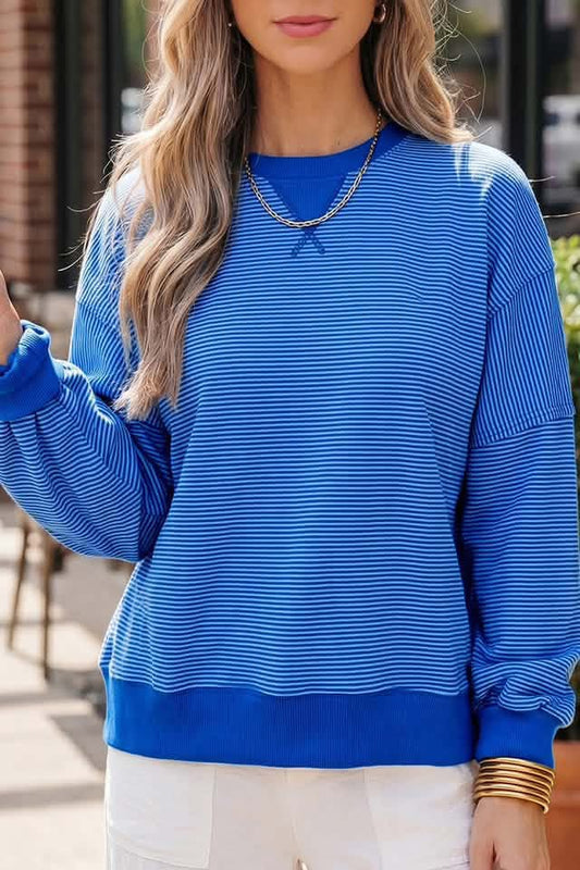 Royal pinstripe pullover