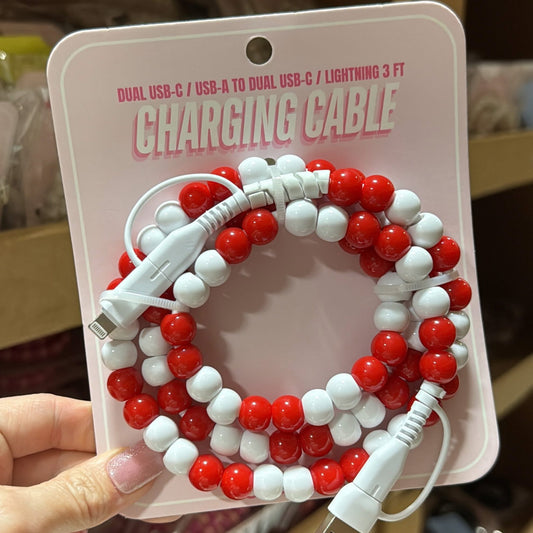 Red/ White Phone charger