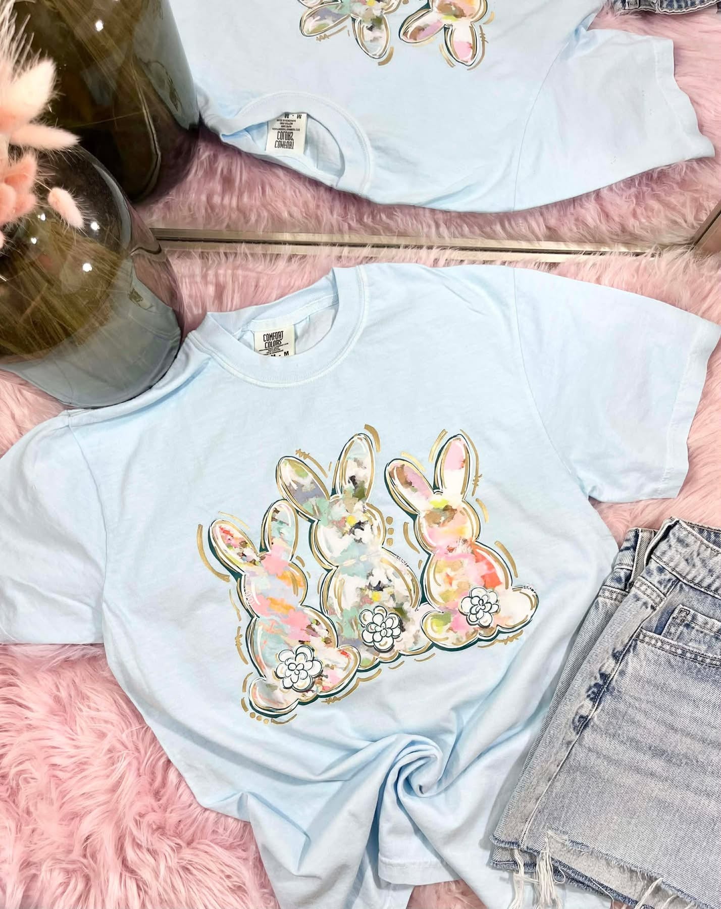 Pastel bunny trio