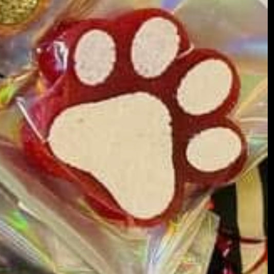 RED- Paw print Freshie